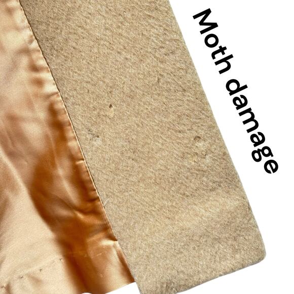 1960s Lilli Ann Tisse a Paris Caramel Swing Mohair Coat w/ Fur Collar, Bow 39” - Picture 12 of 16